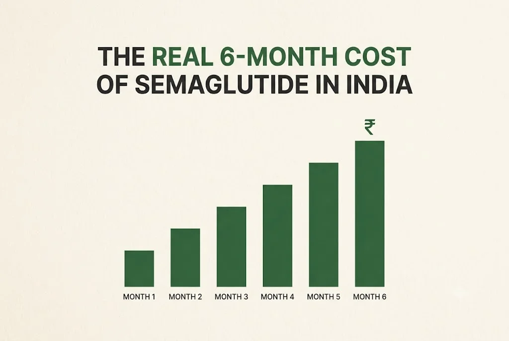 Breakdown of the real six-month cost of semaglutide in India