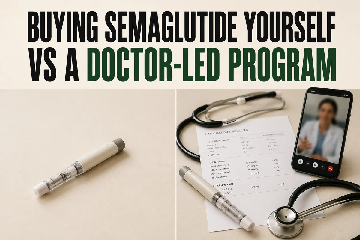 Comparison of buying semaglutide yourself versus a doctor-led program in India