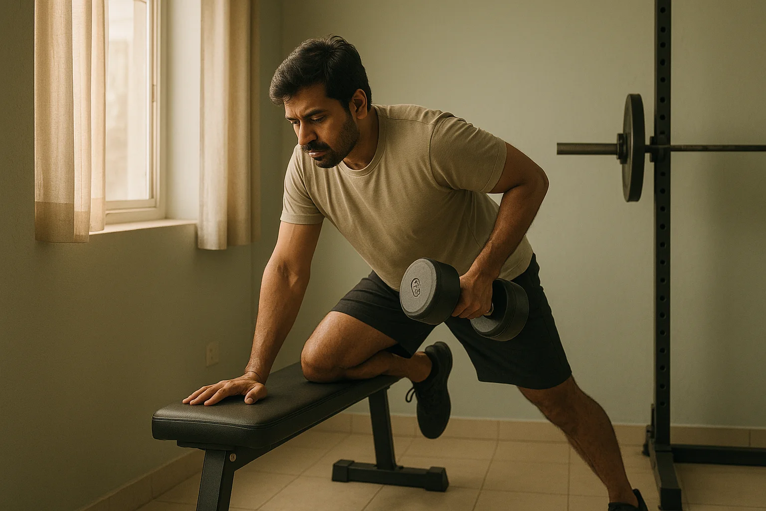 Person strength training to preserve muscle while losing weight on a GLP-1 medication